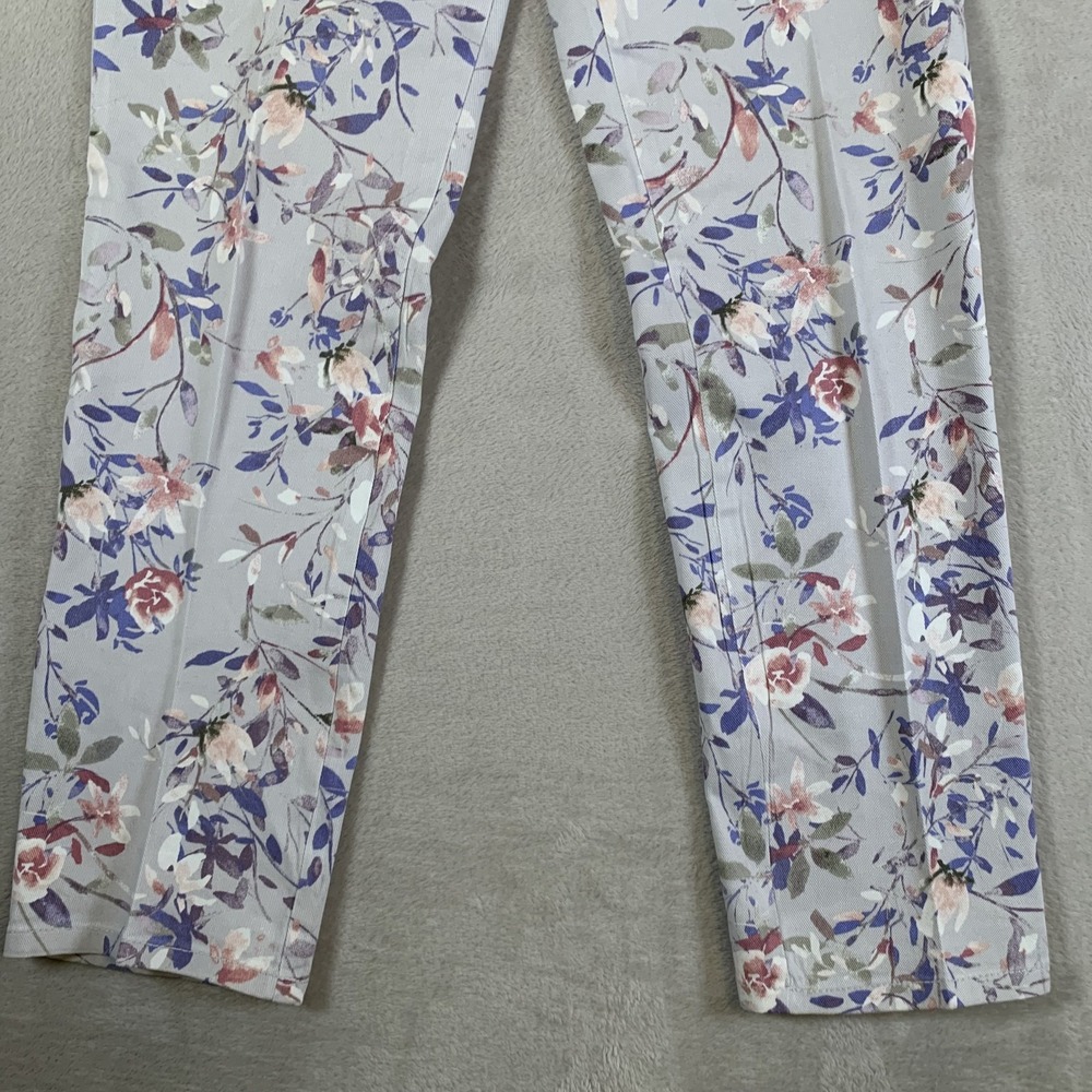 Gloria Vanderbilt Pants Womens 4 Short Floral Print Amanda Stretch Cotton Casual - Picture 3 of 14
